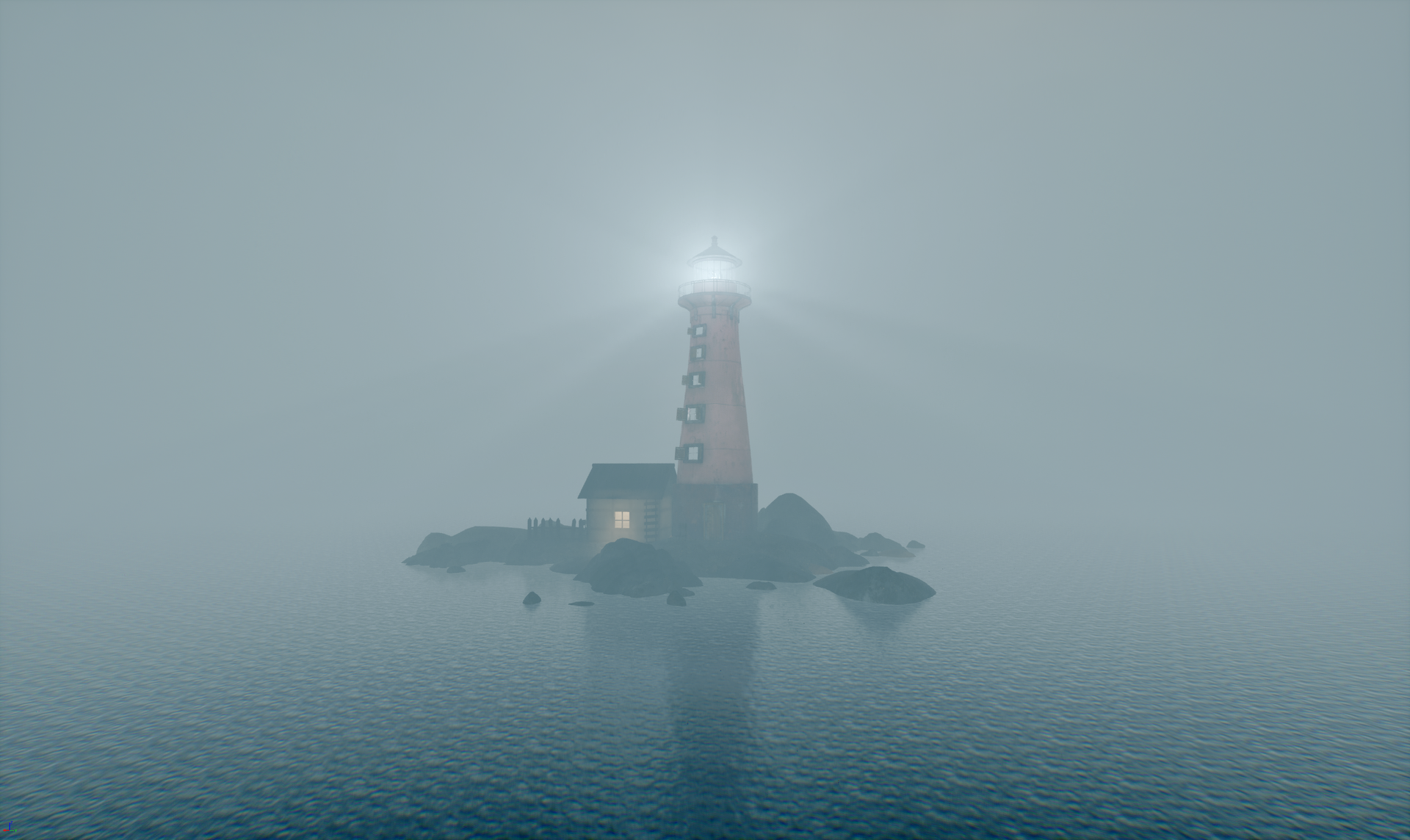 Lonely lighthouse modelled, textured and rendered