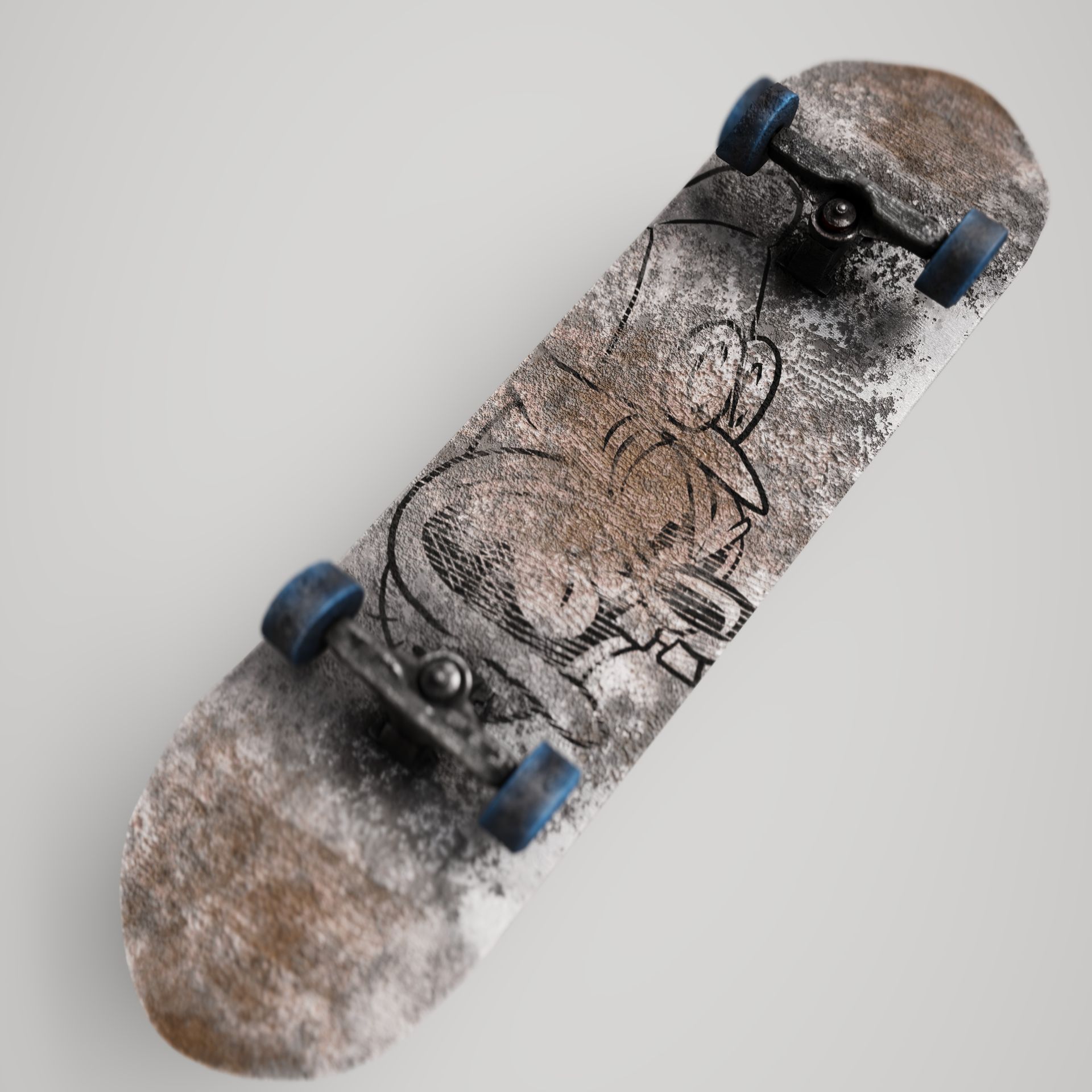 Skateboard modelled and textured