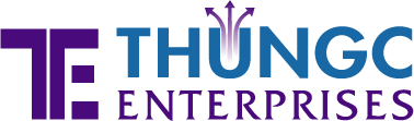 The THUNGC Enterprises logo featuring a purple geometric icon, blue text, and three upward-pointing arrows.