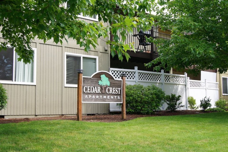 Cedar Crest Apartment Complex Sign