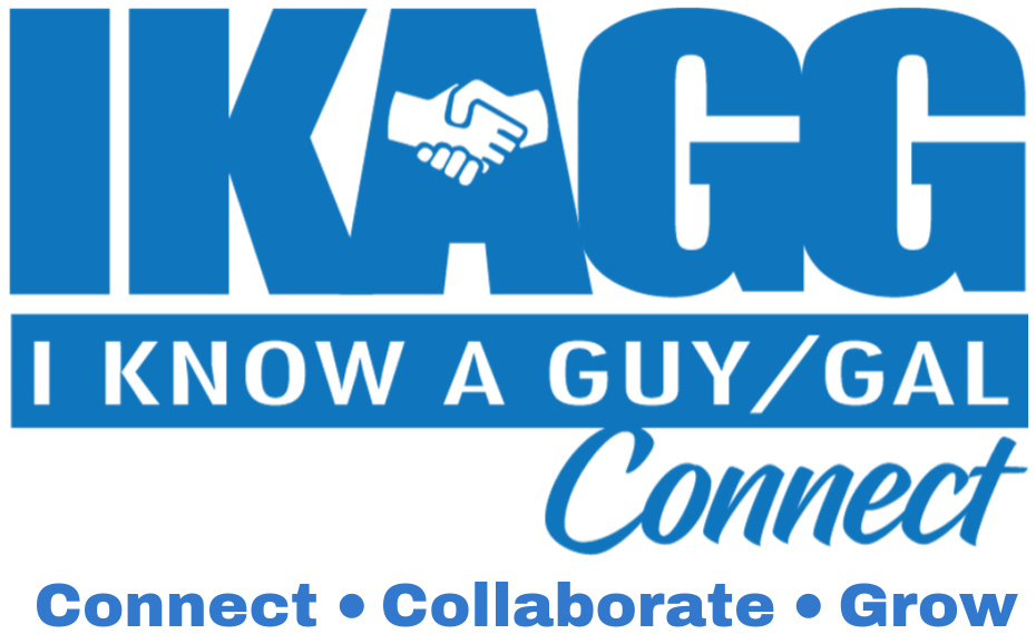 The logo for ikagg i know a guy / gal connect