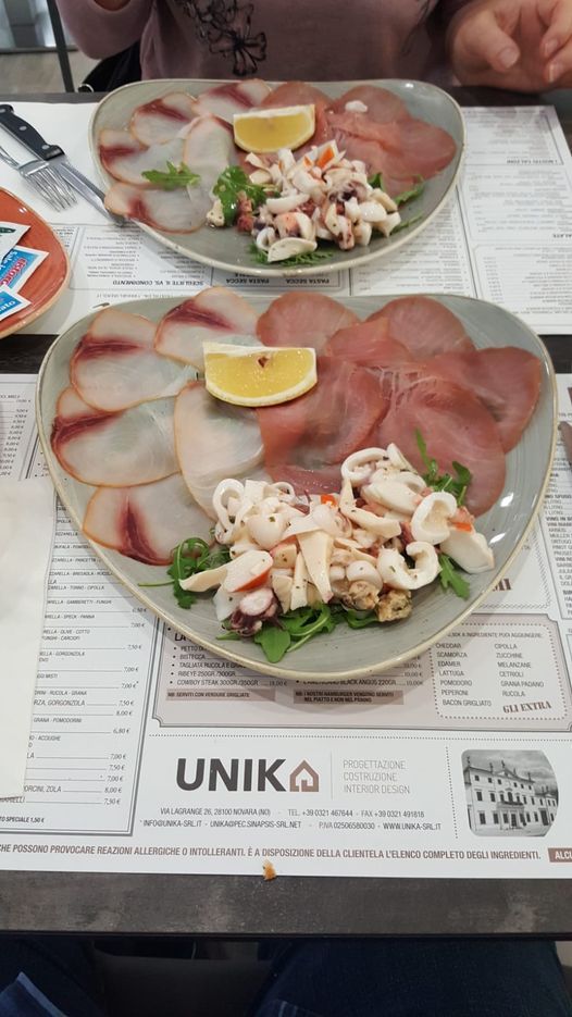 menu ristorante Triathlon