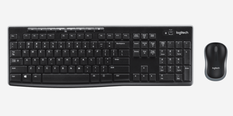 Black Logitech Keyboard and Mouse Set on a White Surface — Tech Aid In Moffat Beach, QLD