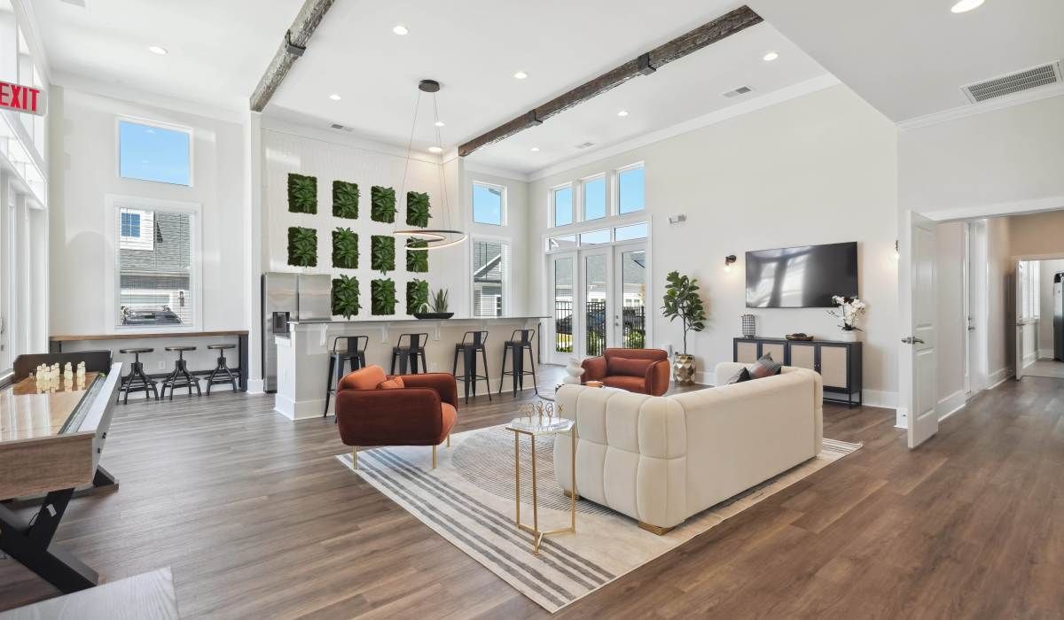 Clubhouse with multiple seating at Reve Park Ridge in Little River, South Carolina