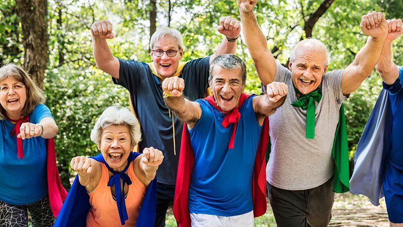 Recreational Activities — Happy Seniors Wearing Capes in Penn Laird, VA