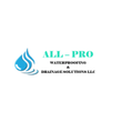 Logo for All-Pro Waterproofing & Drainage Solutions LLC, with a blue water droplet and teal text.