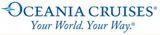 A logo for oceania cruises your world your way