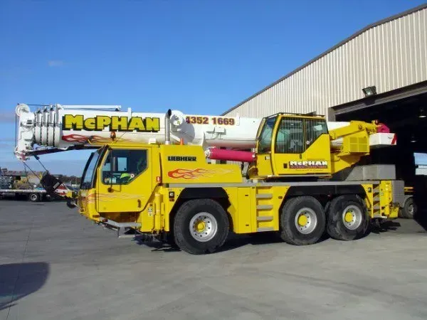 Yellow Crane Truck.— Wyong, Nsw — Mcphan Cranes & Transport