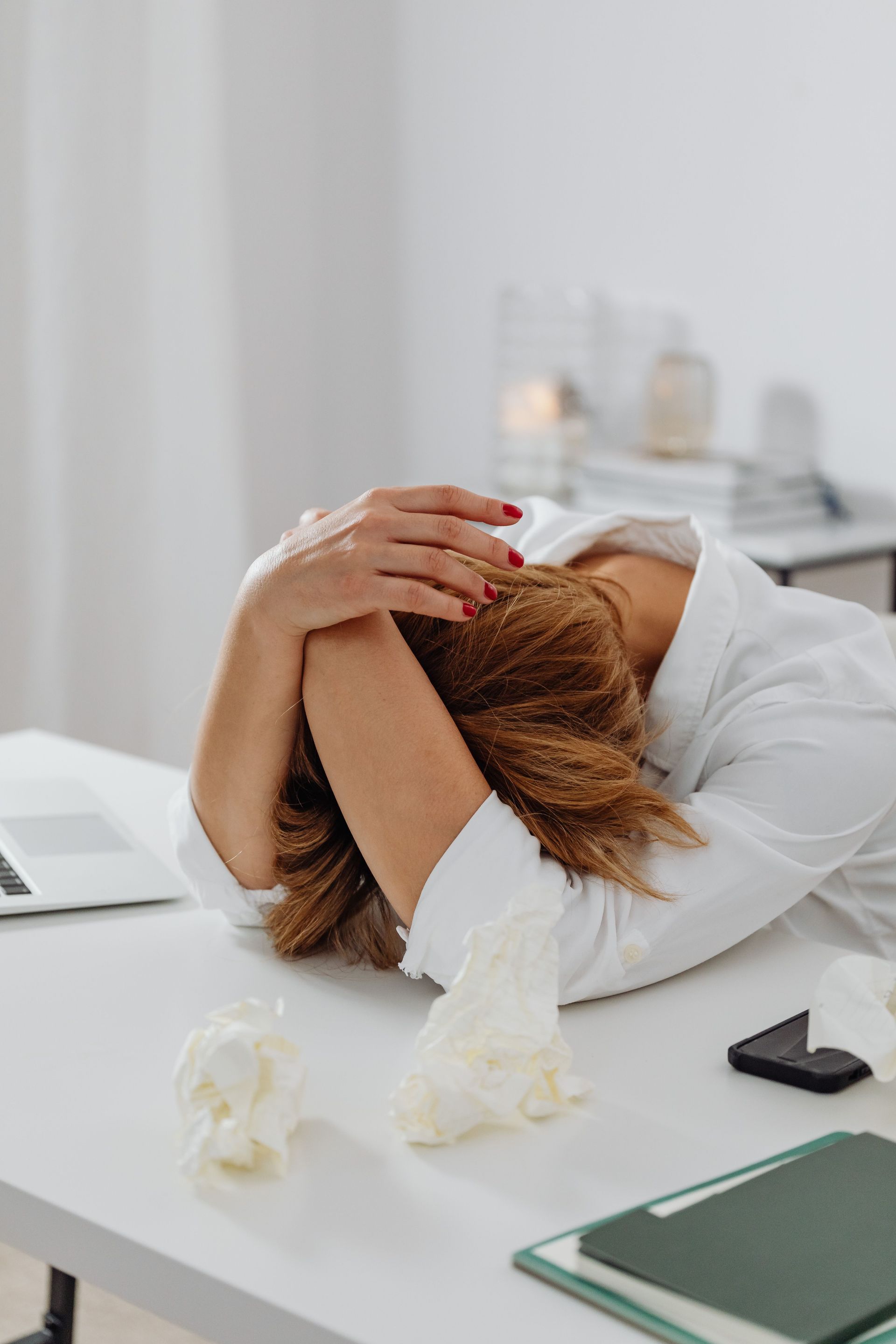 vermoeidheid, stress, slaapgebrek