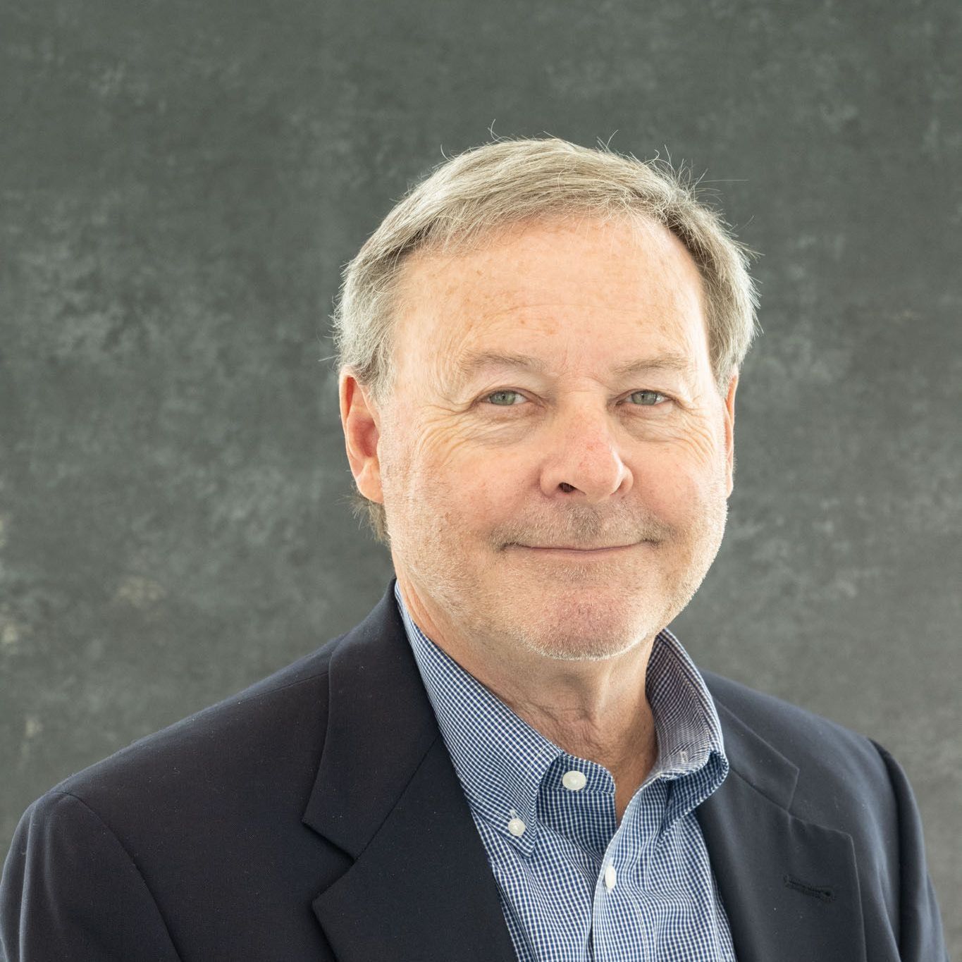 A silhouette of a man 's head on a white background.