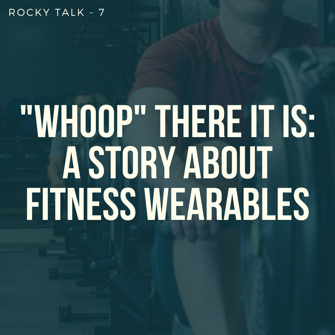 Text overlay on a gym background: 