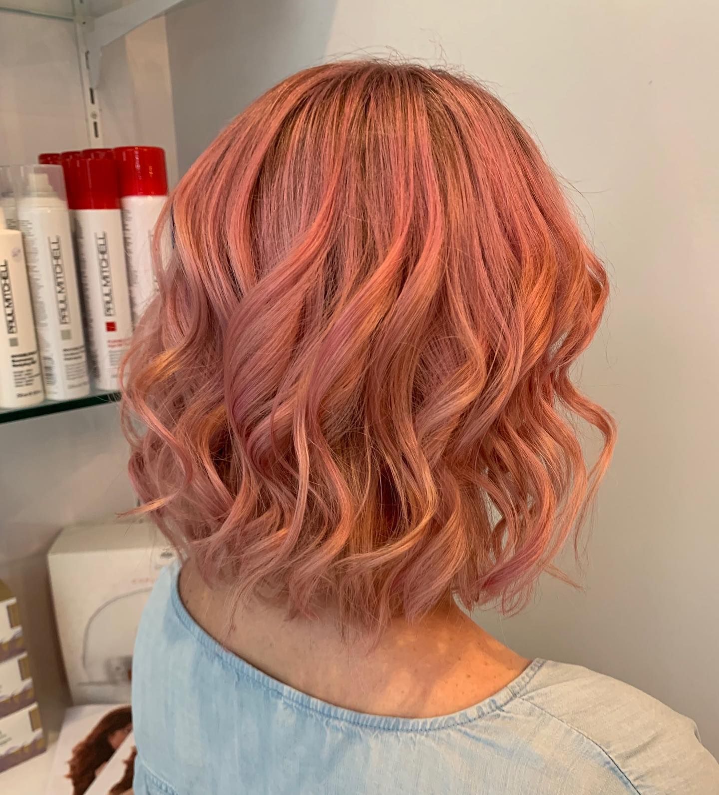 Three Photos Show a Person's Hair Before, During and After Styling — Artistry Of Hair in Redlynch, QLD