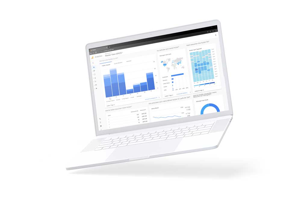 MacBook mit Google Analytics Universal