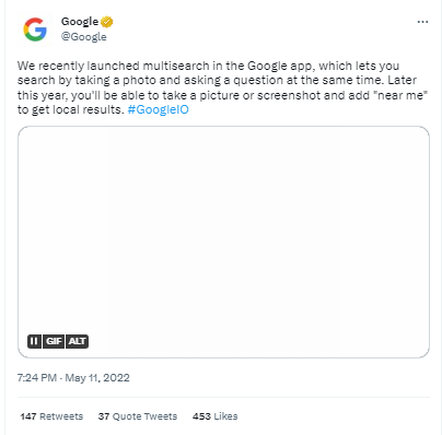 Twitter Beitrag von Google bezüglich den neuen Features