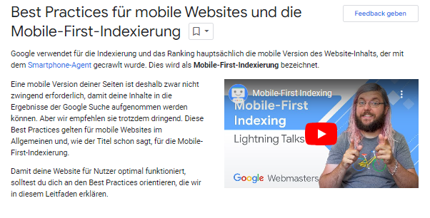 Mobile First Index nach Mobile First Prinzip