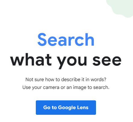 Google Lens als Search Engine