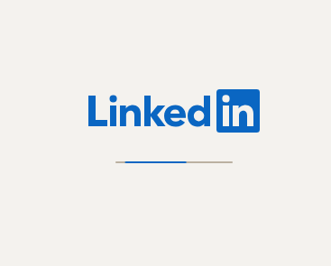 Ein blau-weißes Logo für LinkedIn auf weißem Hintergrund.