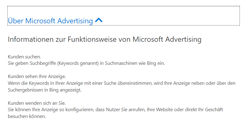 Informationen zur Funktionsweise von Microsoft Advertising
