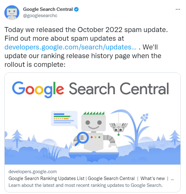 Spam Update Google Oktober 2022