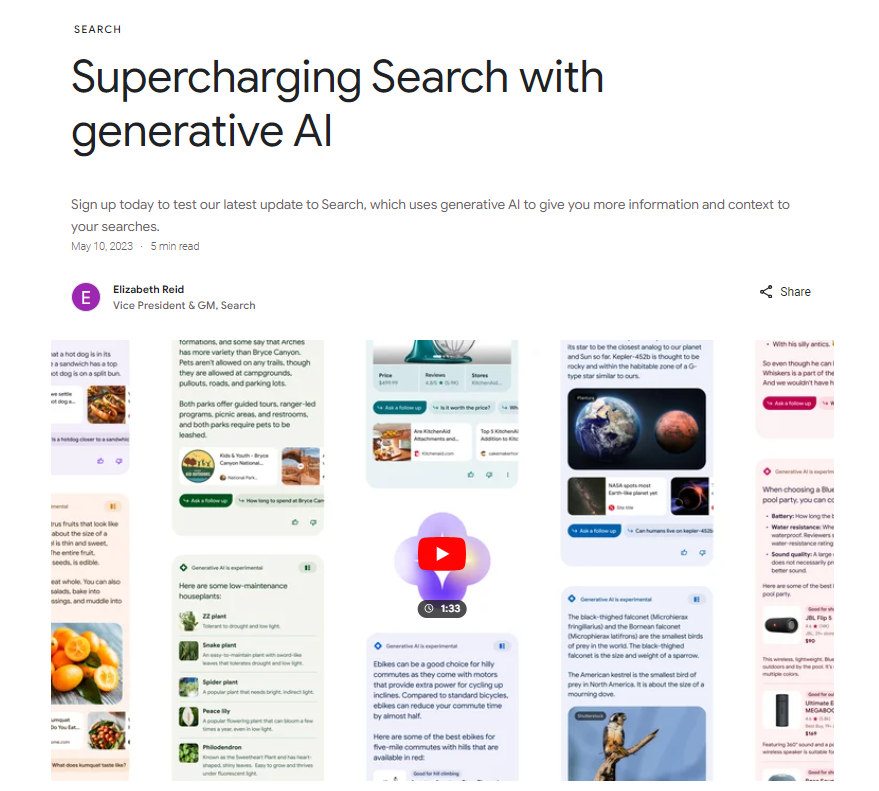 Supercharging Search with generative AI