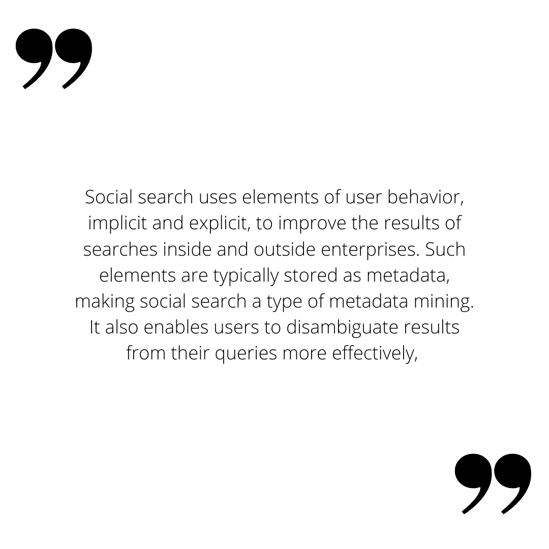 Beschreibung von Gartner Glossary über den Begriff Social Search