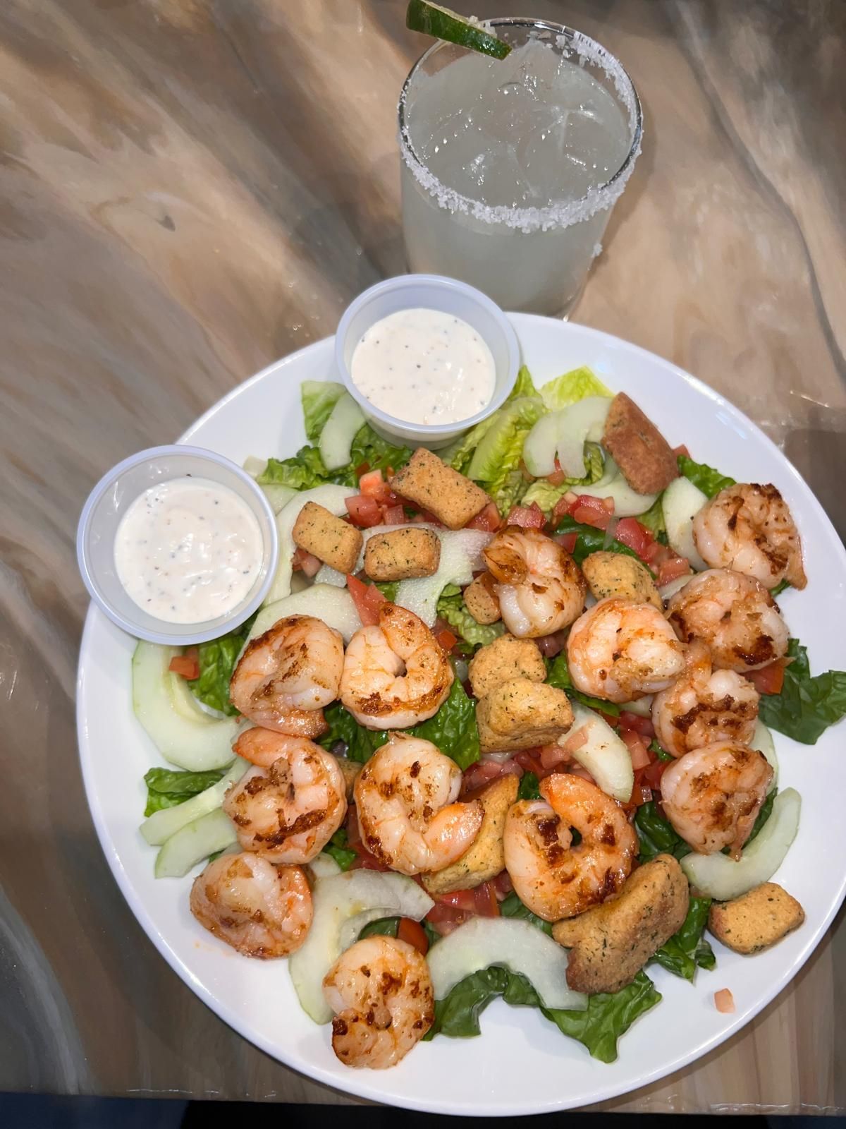 Caesar Salad with Shrimp