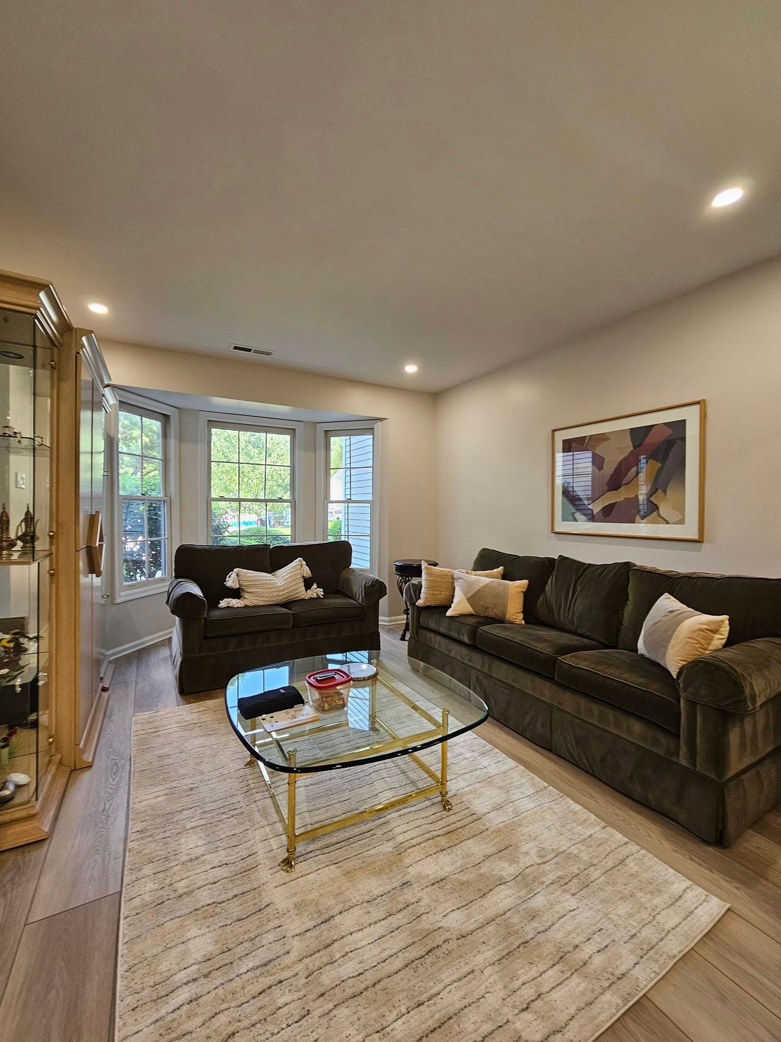 A living room with two couches and a coffee table.