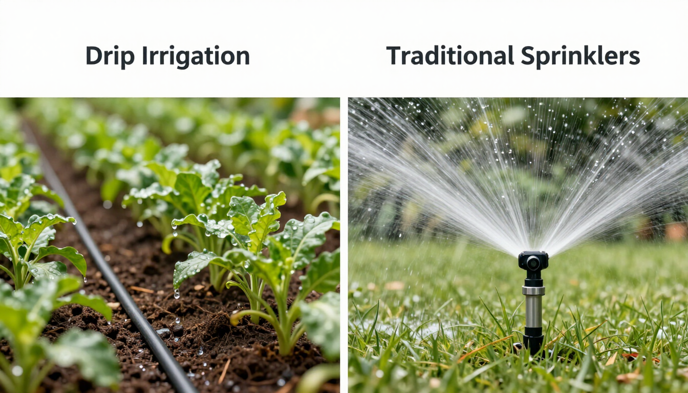 Drip Irrigation vs. Traditional Sprinklers
