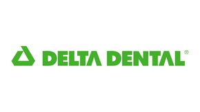 Delta Dental logo consisting of a green triangle symbol and the text "DELTA DENTAL" in a bold, green, sans-serif font.