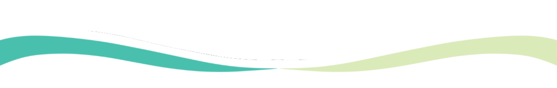 A horizontal wave graphic transitioning from teal on the left to light green on the right.