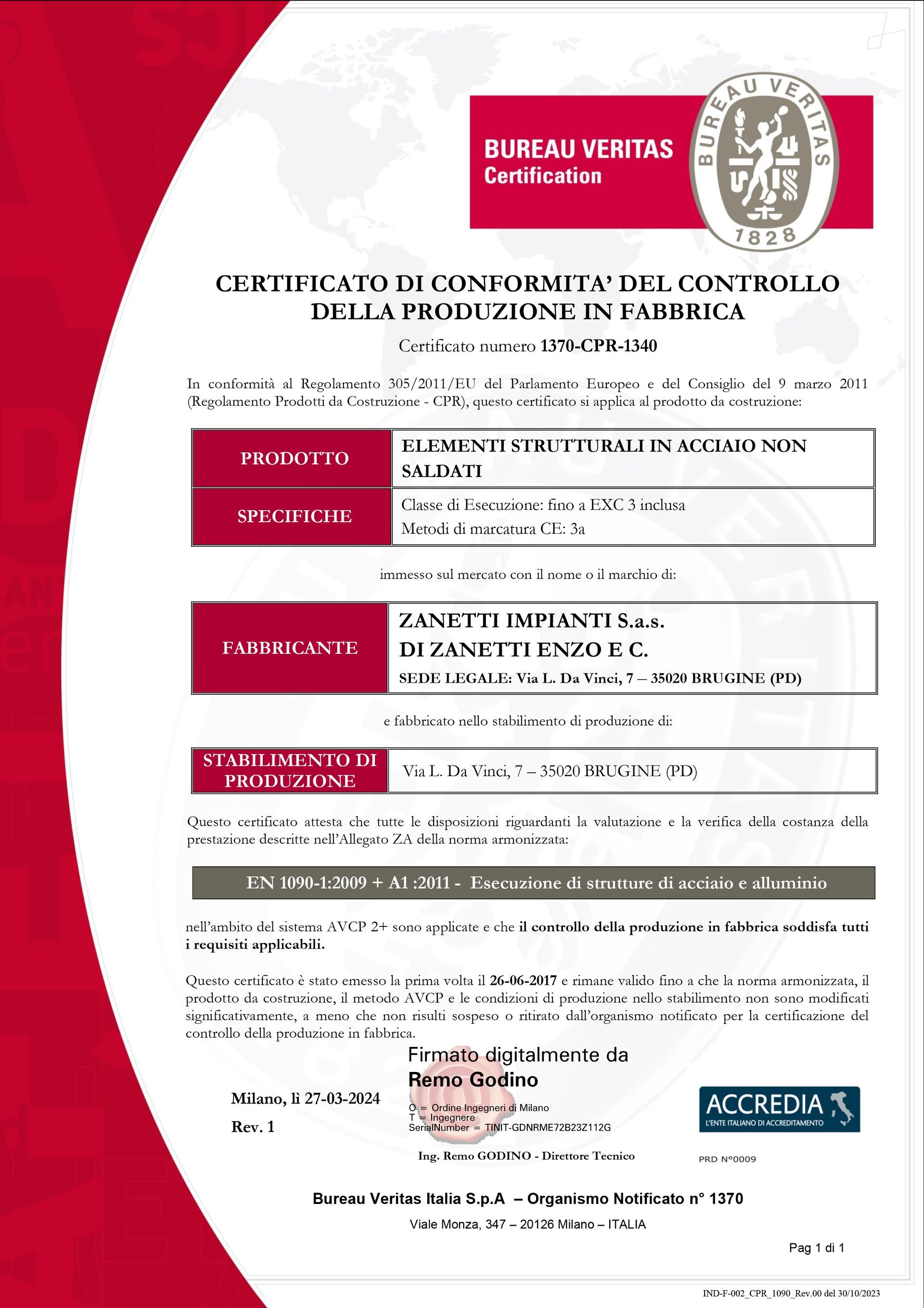 certificazione UNI