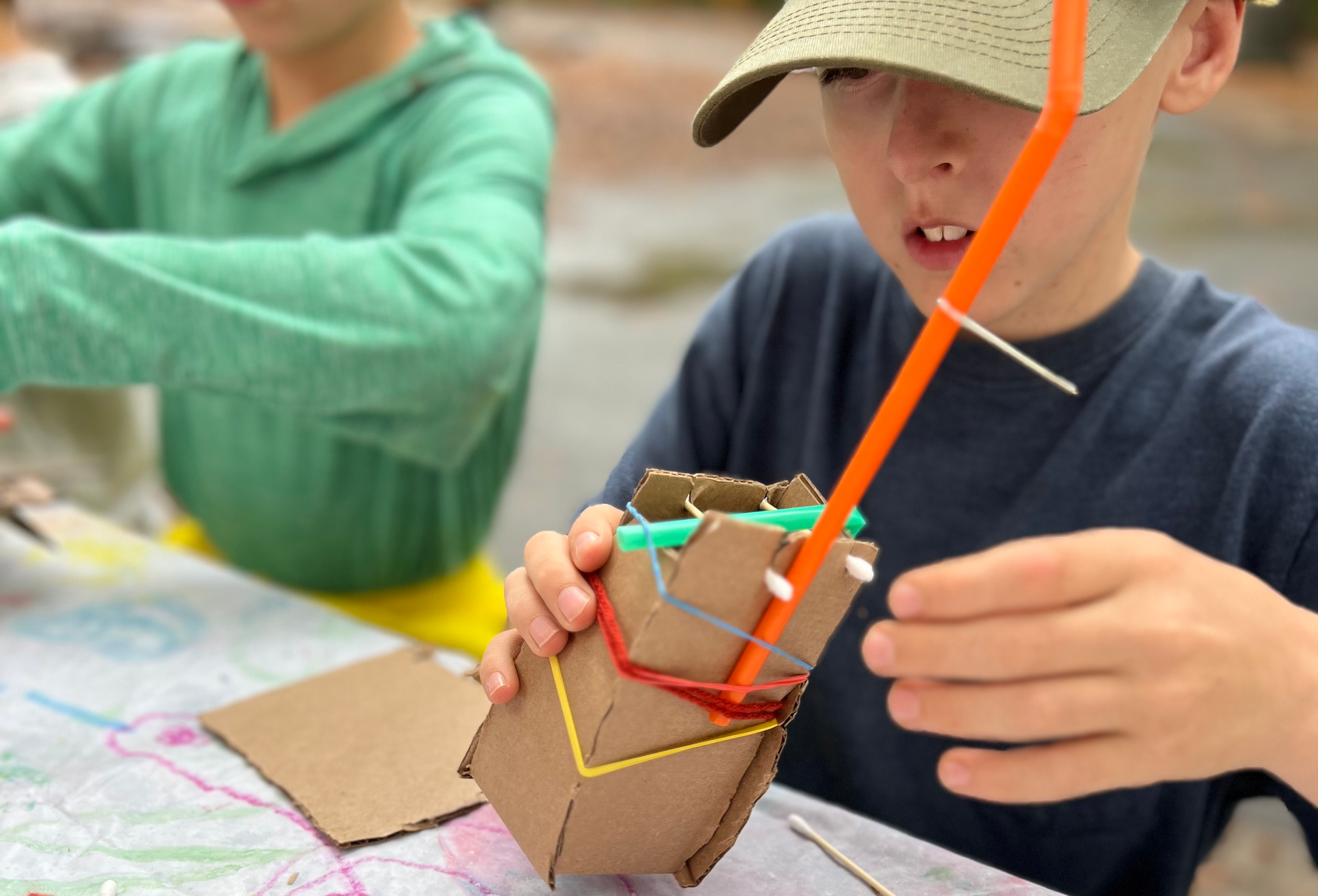 Child in STEM summer camp.