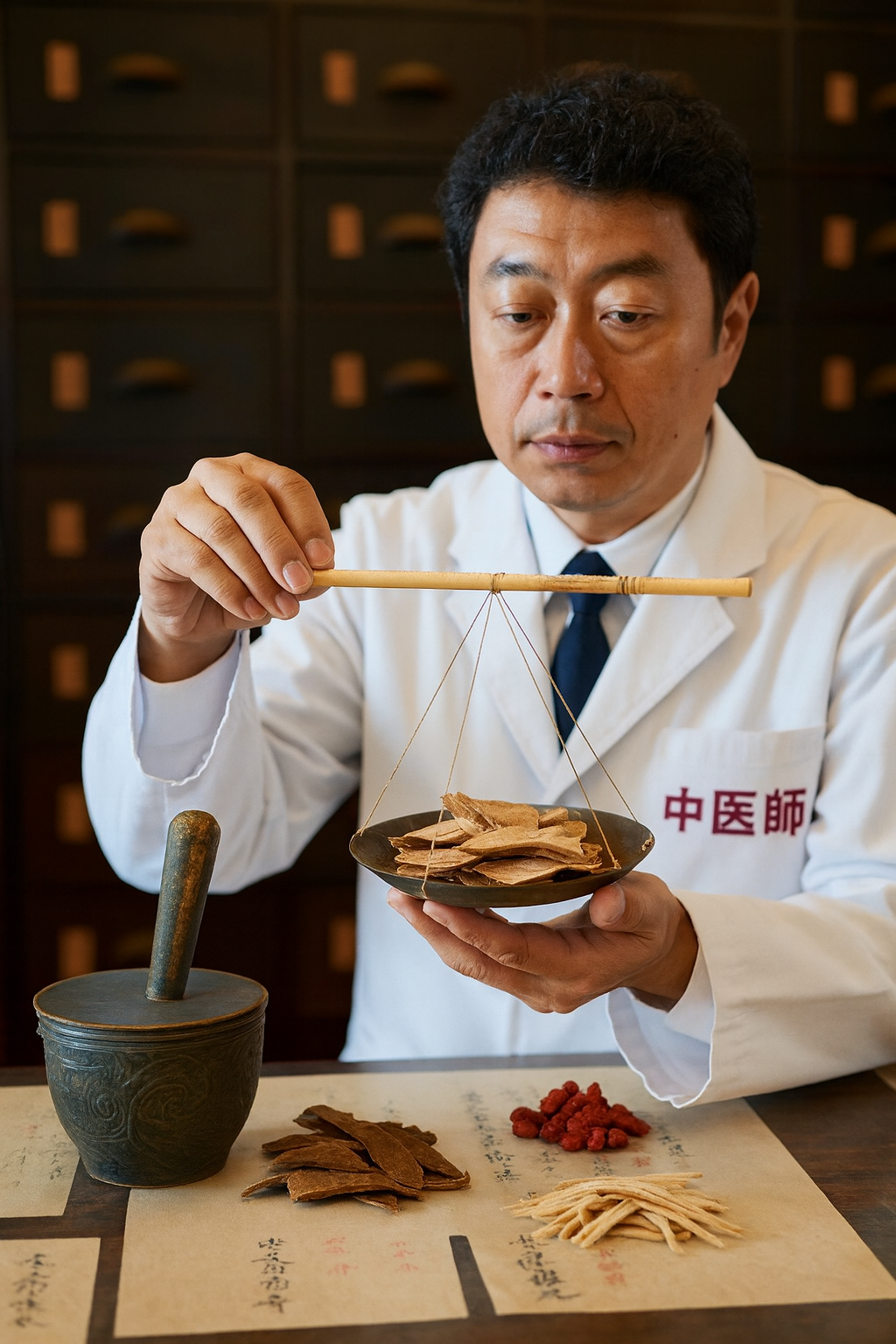 A man is getting acupuncture on his back by a doctor.