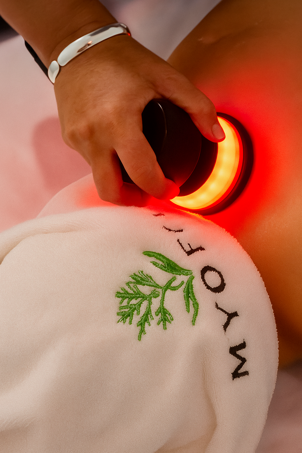 A woman getting a remedial massage.