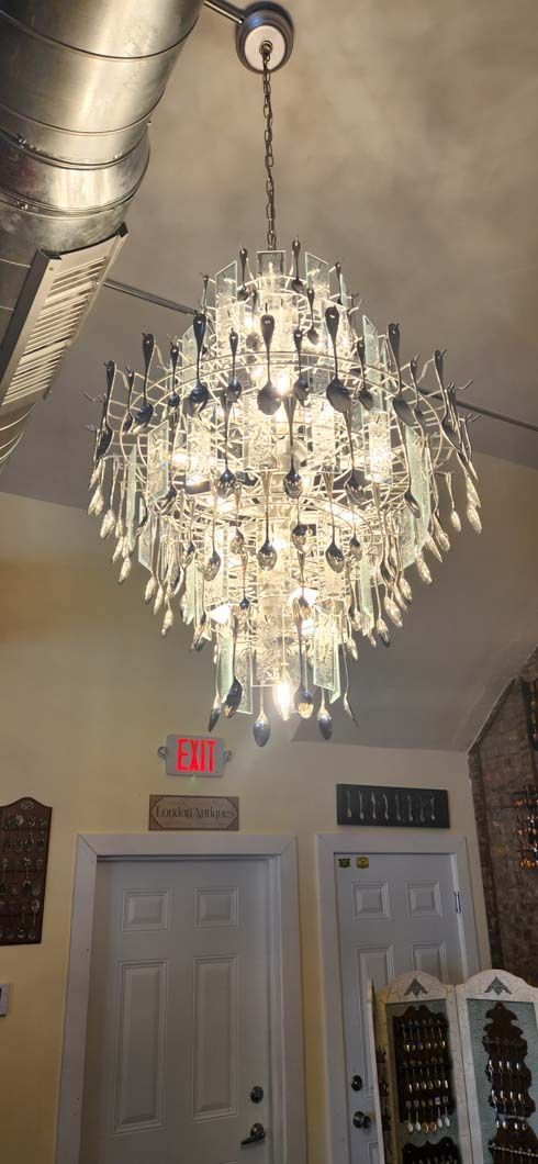 Crystal chandelier.