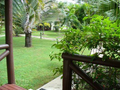 view of flora off porch