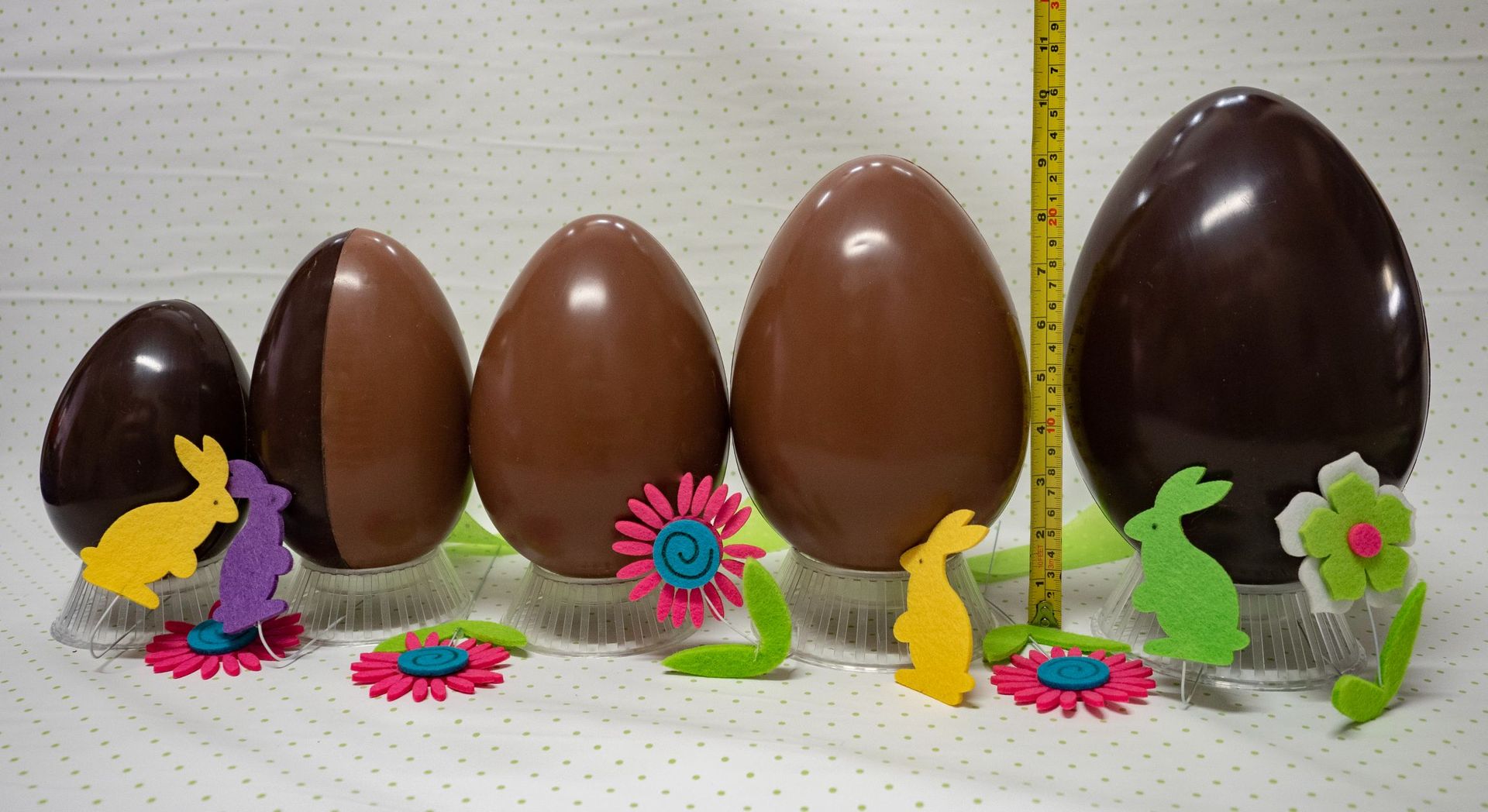 Uova di Pasqua di tutte le dimensioni