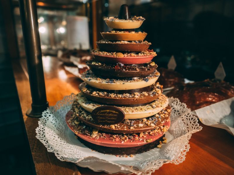 Dolce di cioccolato natalizio