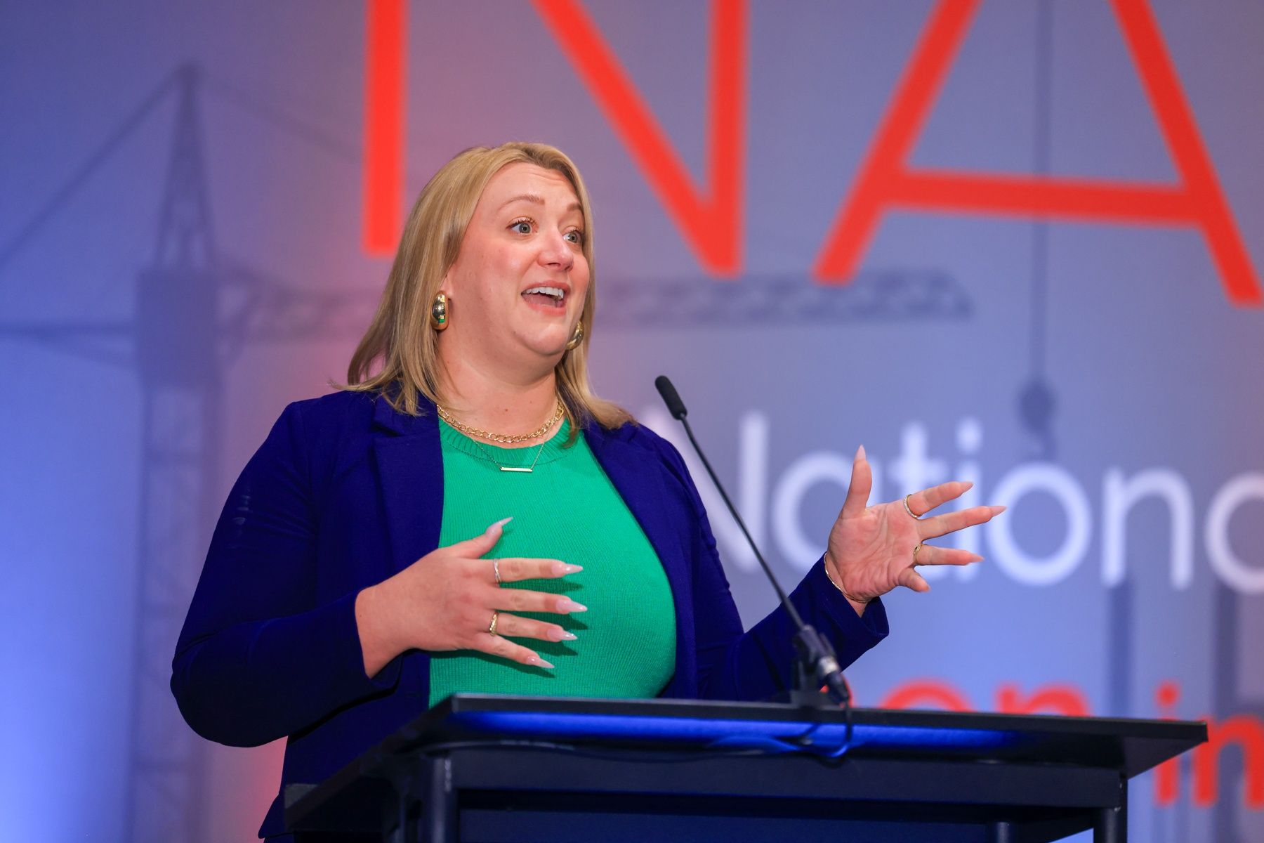 image of jillian penkin public speaking at an event