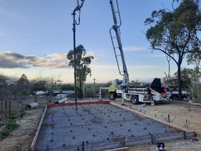 Concrete Pumping for Slab — On The Mark Concrete Pumping in Townsville, QLD