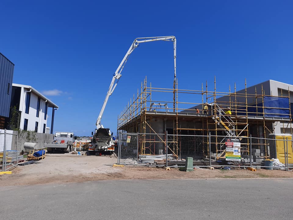 Concrete pumping at residential site — Gallery in Townsville, QLD