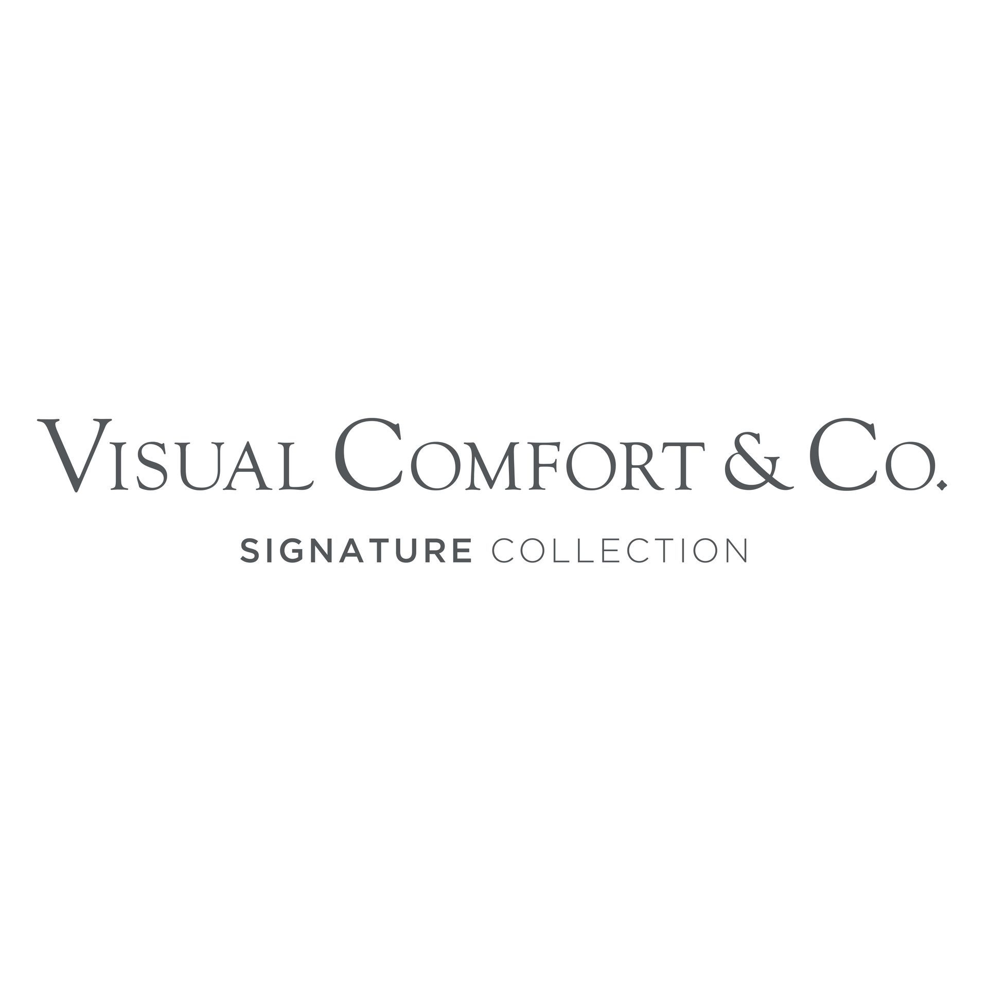 The logo for visual comfort & co. is a signature collection.