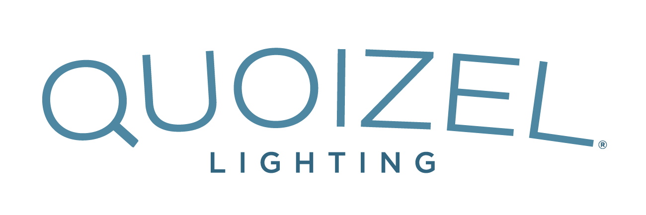 A blue logo for quoizel lighting on a white background.