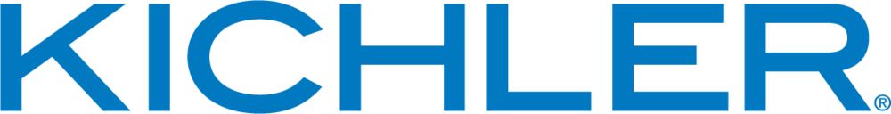 The word kichler is written in blue letters on a white background.