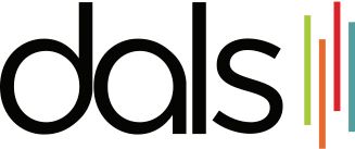 The dals logo is black and colorful with a white background.