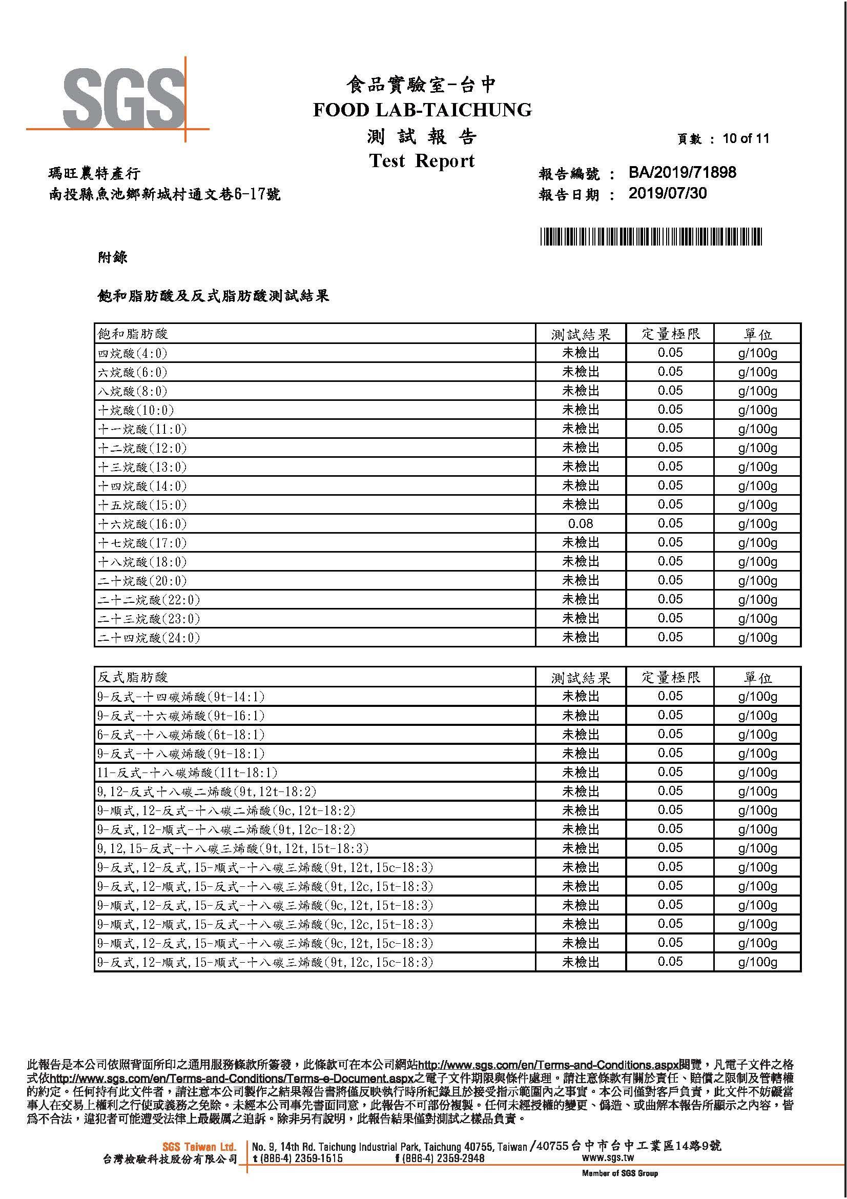 產品經檢驗,指標性成份數據明確,無農藥