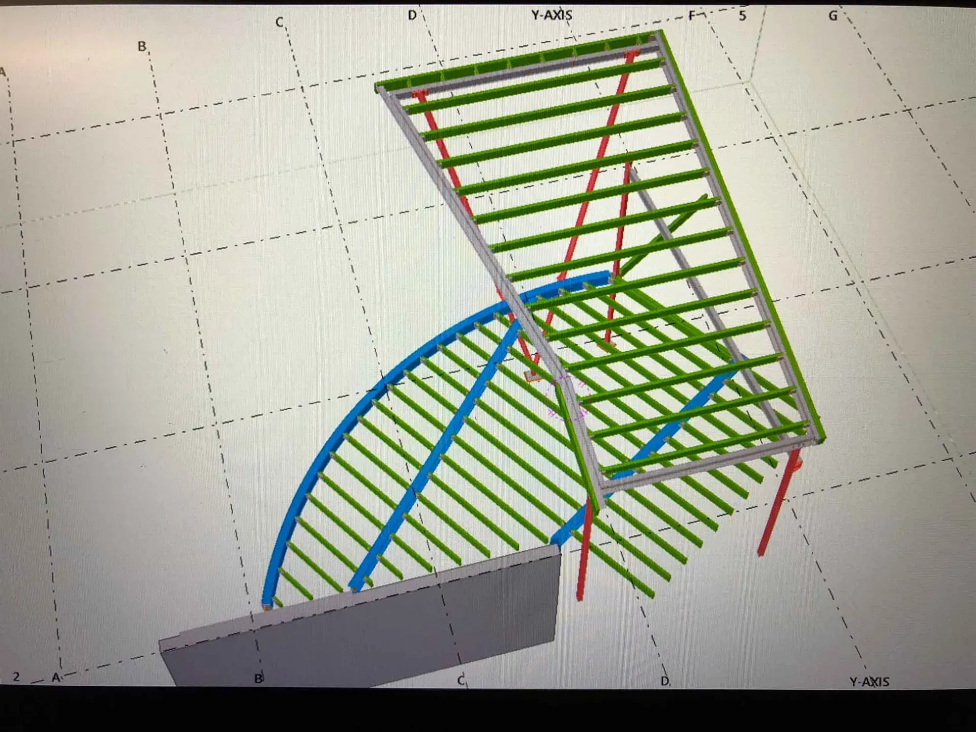 A Computer Screen Shows A 3d Model Of A Building — BM Steel Fabrication In Forster, NSW
