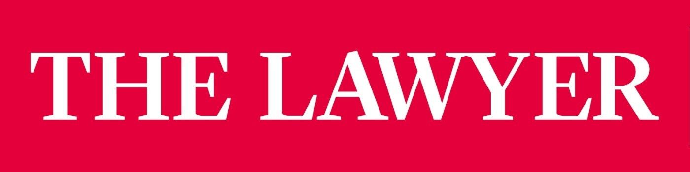 A red background with white letters that says the lawyer