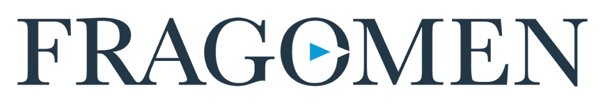 The word fragomen is on a white background