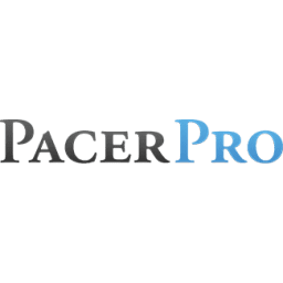 The pacer pro logo is blue and black on a white background.